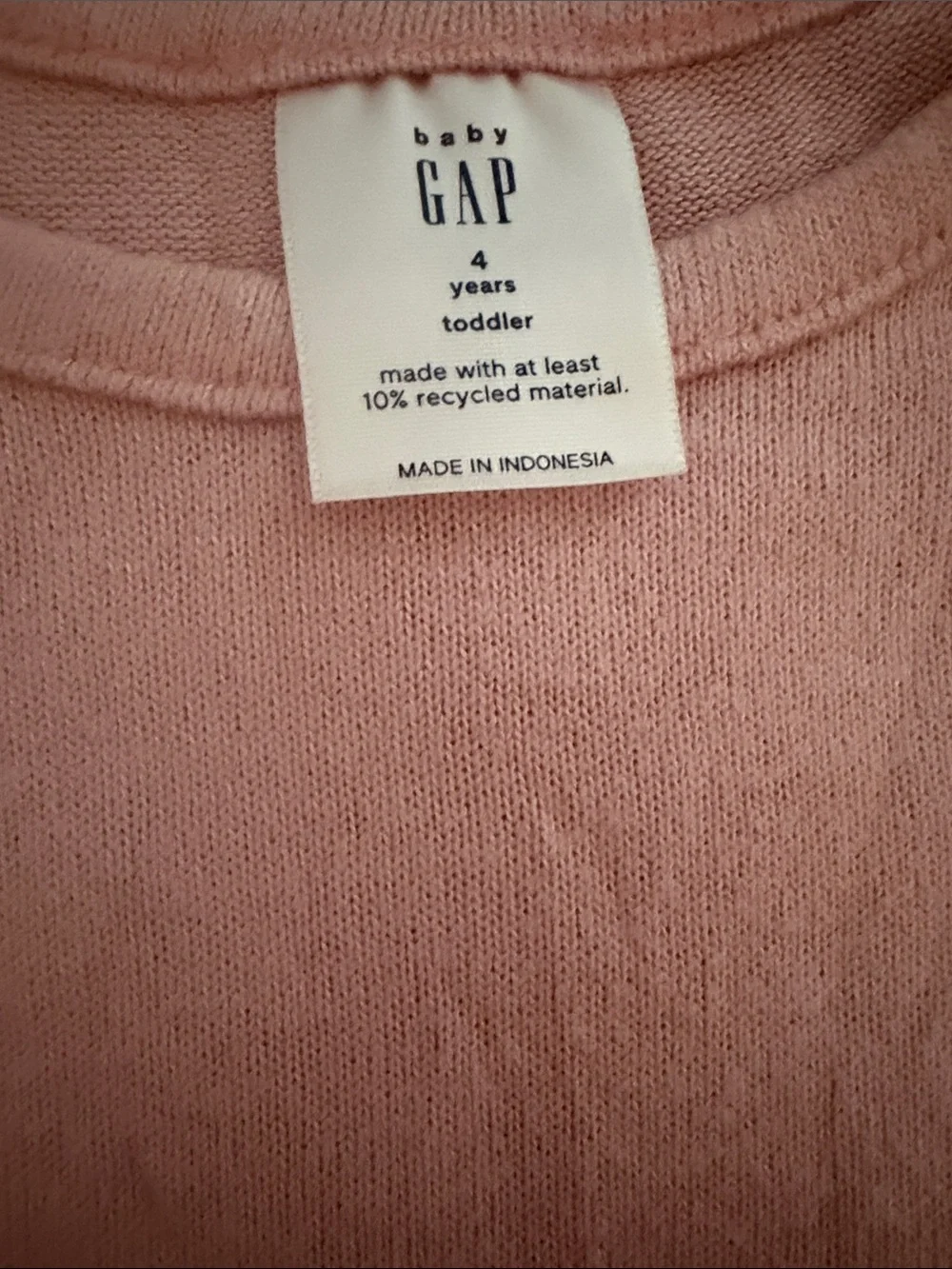 GAP Soft Pink Long Sleeve Empire Waist Dress